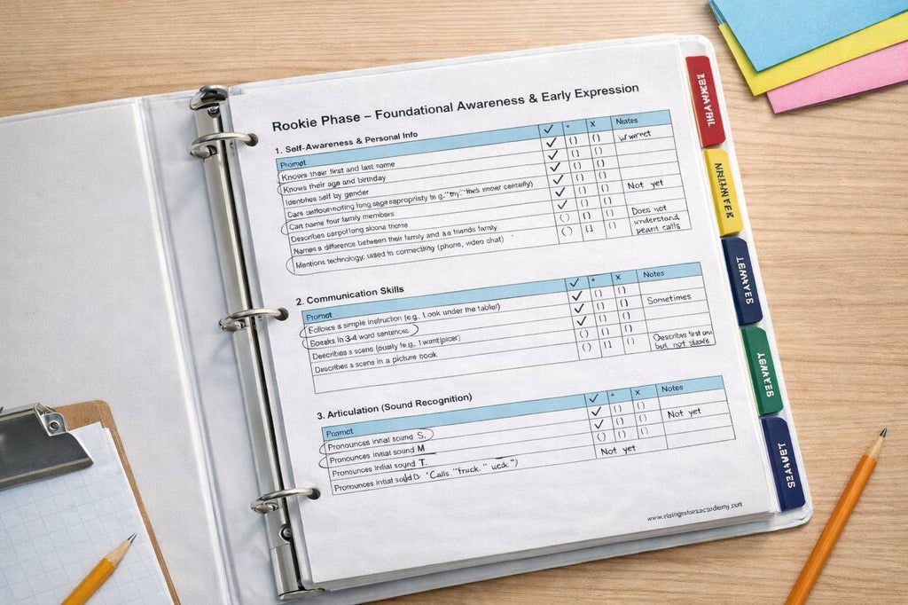 The Developmental Stat Sheet Assessment System Printable (Ages 2-5)