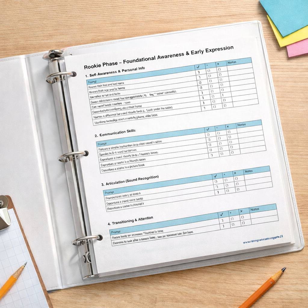 The Developmental Stat Sheet Assessment System Printable (Ages 2-5)